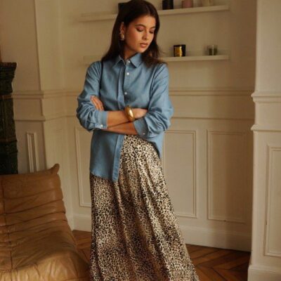 Jupe femme imprimée léopard